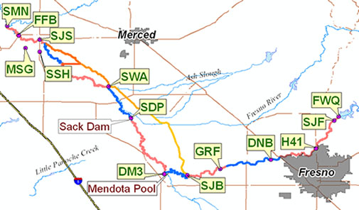 Map of Stations for Real-time Telemetry