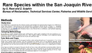 Capture of Uncommon Fishes in the San Joaquin River Restoration Program Restoration Area