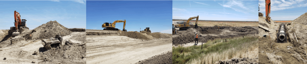 After replacing the culverts, crews backfilled the trenches and buried the new culverts.