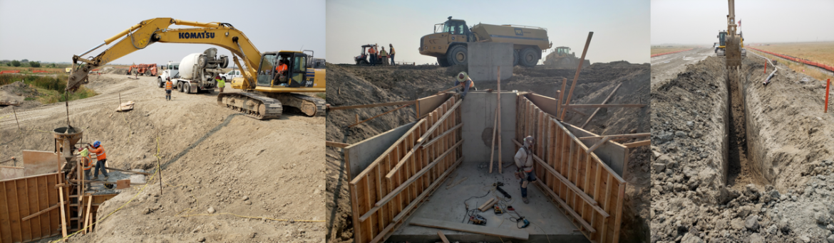 Final photos of the project completed with levee regraded.