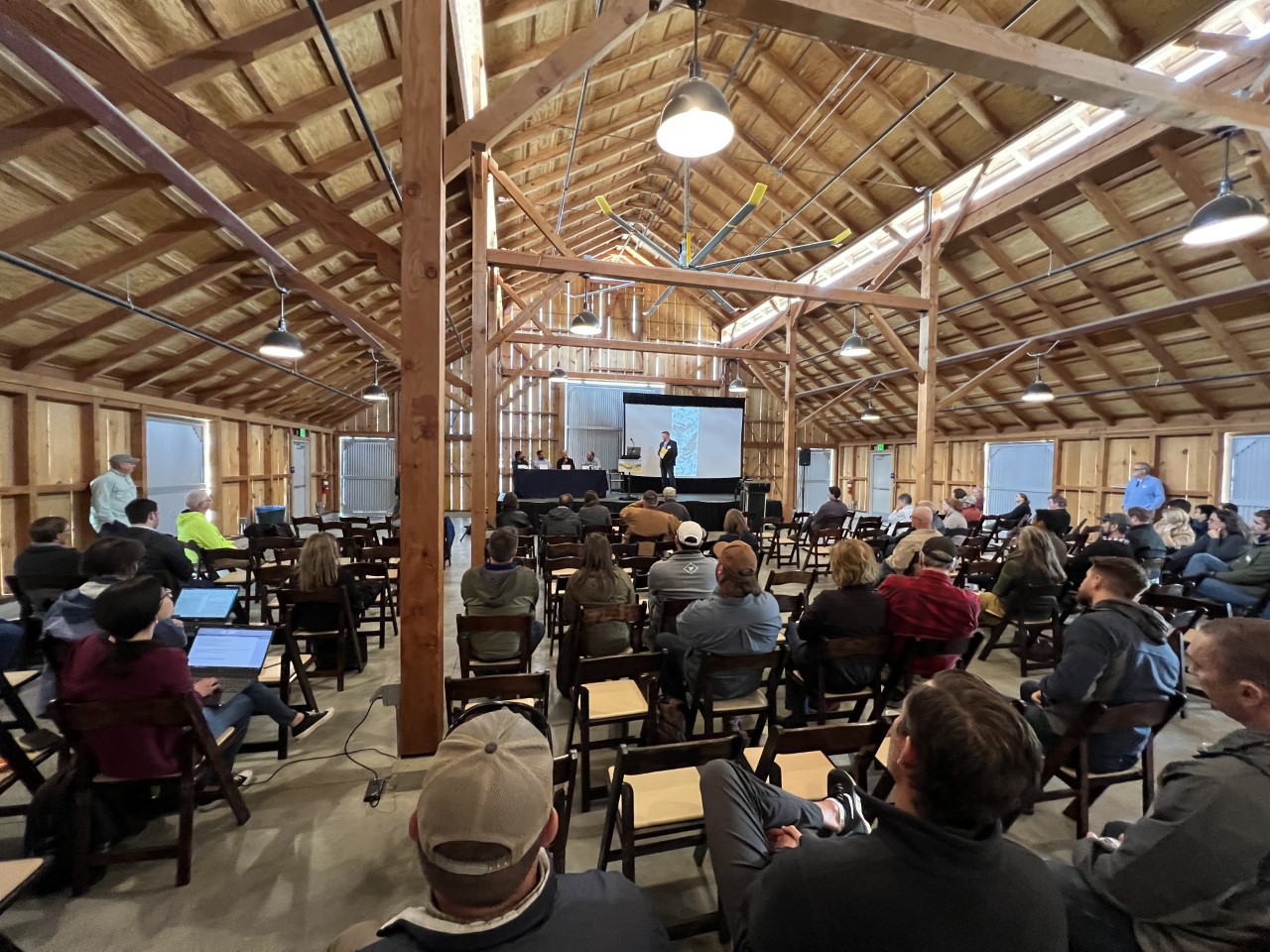 person giving a presentation